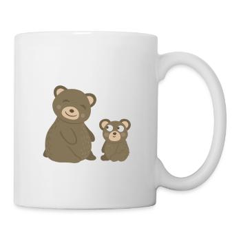 Oursons Maman & Moi Maman aime Bébé - Mug blanc - blanc - Droite