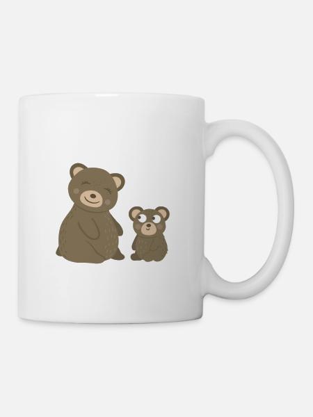 Oursons Maman & Moi Maman aime Bébé - Mug blanc - blanc