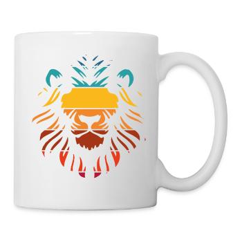 Lion Face Cool Zoo Animals Zoo Keeper Animal Lover - Mug - white - Right