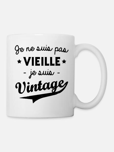 Je ne suis pas vieille je suis vintage - Mug blanc - blanc