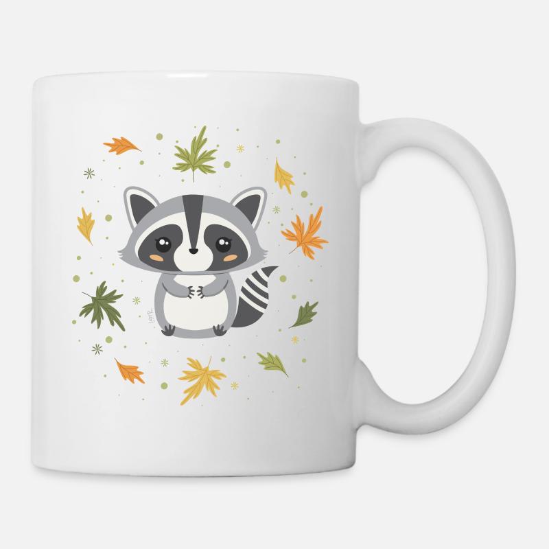 Raton laveur kawaii - Mug blanc - blanc