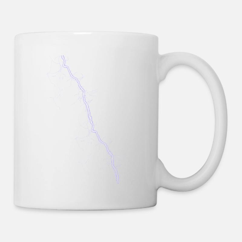 Blitz blau - Tasse - Weiß