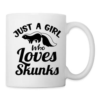 Nur Ein Mädchen Das Stinktiere Mag - Tasse - Weiß - Rechts