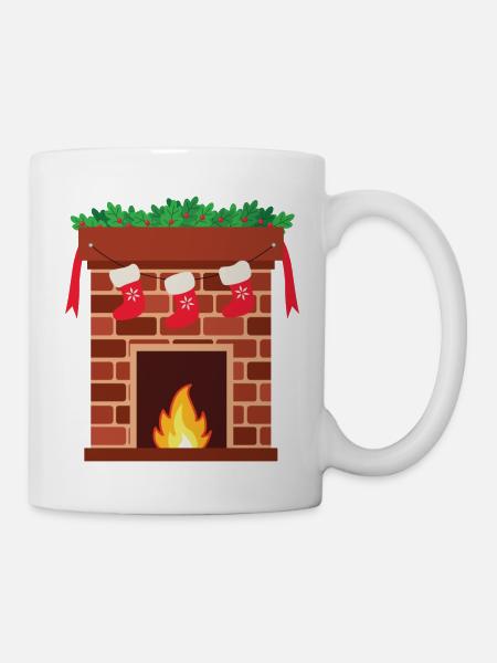 Kamin - Tasse - Weiß