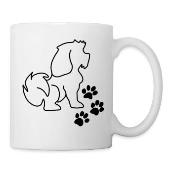 Dog pet paw print - Mug - white - Right
