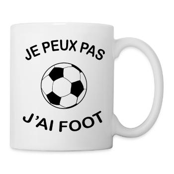 Je Peux Pas J'ai Foot - Mug blanc - blanc - Droite