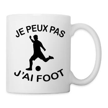 Je Peux Pas J'ai Foot - Mug blanc - blanc - Droite