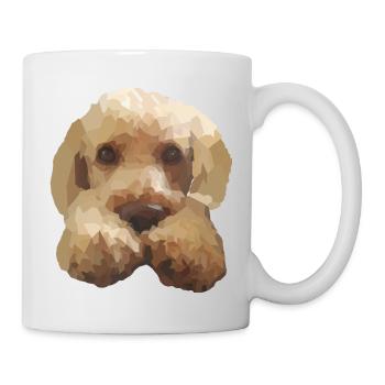 Cute Dog Poodle Labradoodle Goldendoodle - Mug - white - Right