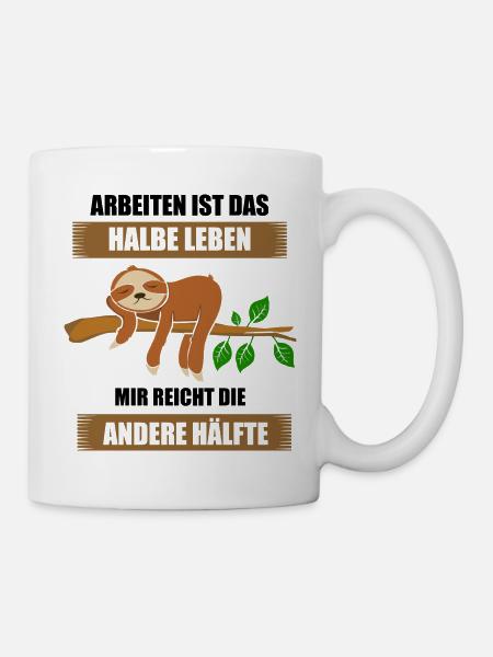 Faultier - Tasse - Weiß