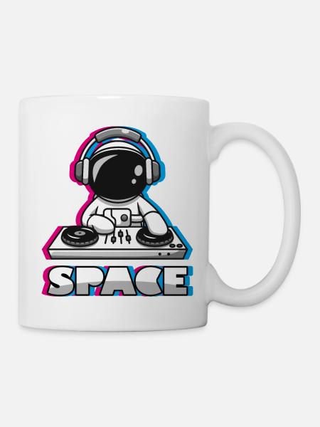 DJ SPACE TECHNO TRICOLORE - TREND 2021 - Mug blanc - blanc