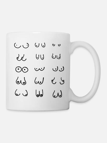 Brüste - Tasse - Weiß