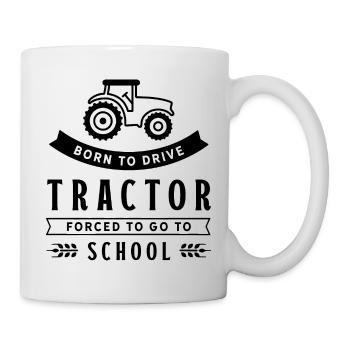 Born to tractor to drive tractor driver - Mug - white - Right