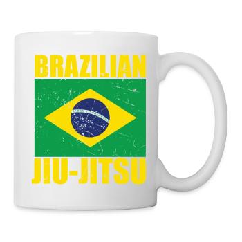 Drapeau brésilien de Jiu-Jitsu BJJ - Mug blanc - blanc - Droite