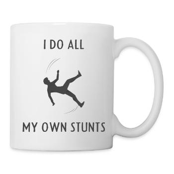 i do all my own stunts - Mug blanc - blanc - Droite