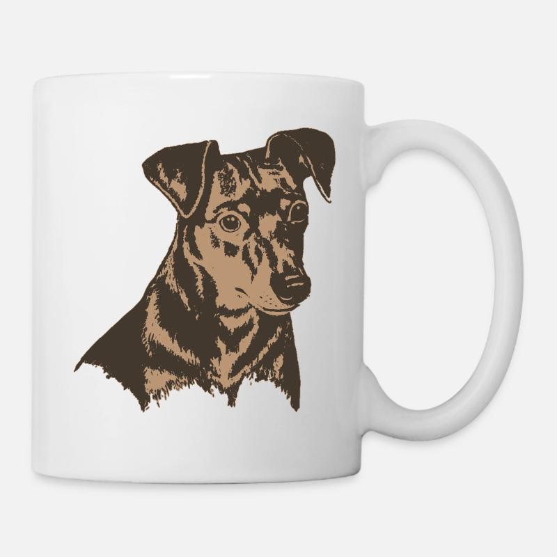 Hundekopf - Tasse - Weiß