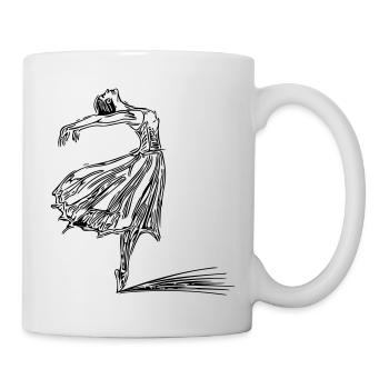 Elegant vintage dancer - Mug - white - Right