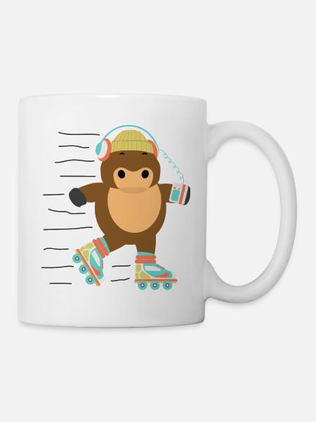 Patins à roulettes - Mug blanc - blanc
