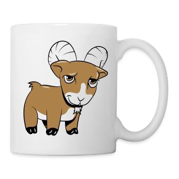 Ziege freundlich lieb - Tasse - Weiß - Rechts