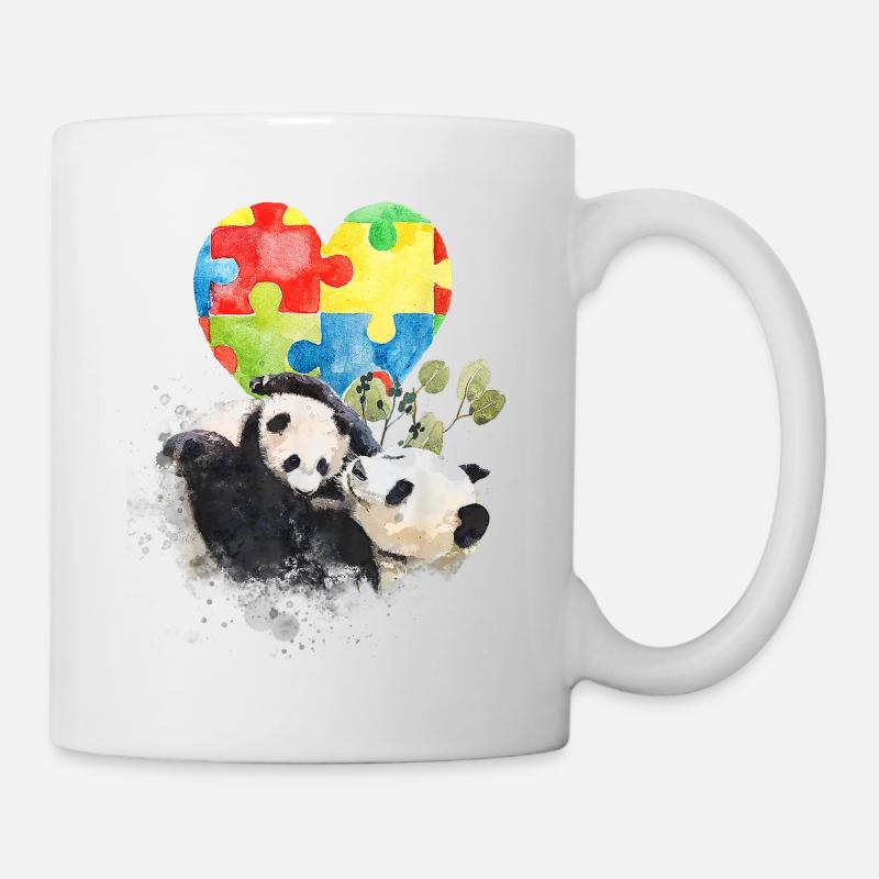 Panda Bunt Autismus Anders sein - Tasse - Weiß