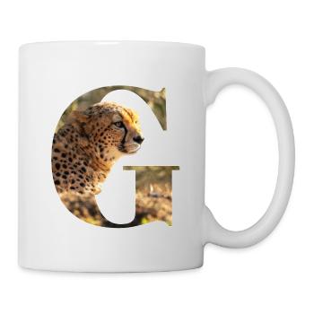 G Cheetah alphabet animals - Mug - white - Right