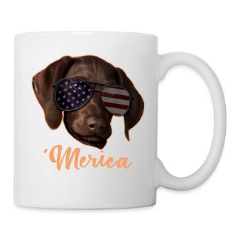 Merica Zeiger 4. Juli Geschenk - Tasse - Weiß - Rechts