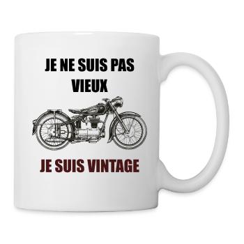 Je ne suis pas vieux je suis vintage - Mug blanc - blanc - Droite