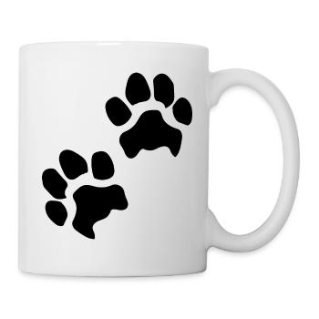 Paw prints dog paws paws dogs - Mug - white - Right