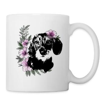 Dackelmädchen - Tasse - Weiß - Rechts