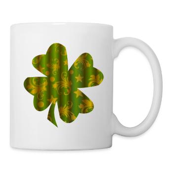 Trèfle à quatre feuilles - Mug blanc - blanc - Droite