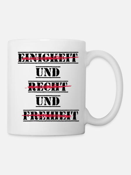 Einigkeit und Recht und Freiheit - Tasse - Weiß
