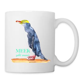 Meer geht immer - Pinguin! - Tasse - Weiß - Rechts