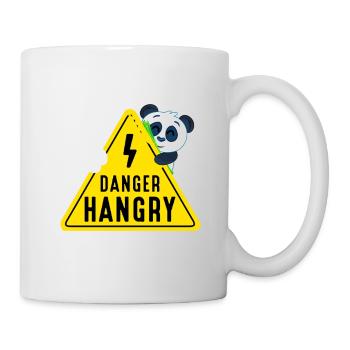 danger! A cute panda is hungry - Mug - white - Right