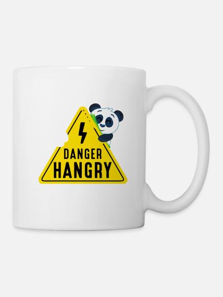 Danger ! Un panda mignon a faim - Mug blanc - blanc