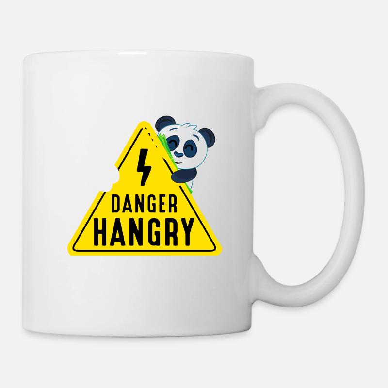 - Gefahr! Ein süßer Panda hat Hunger - Tasse - Weiß