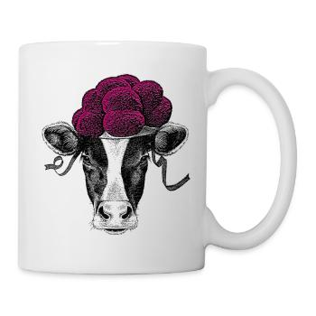 Schwarzwald-Tussi vache avec black-wald Bollenhut - Mug blanc - blanc - Droite