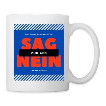 AFD! Nein! - Tasse - Weiß - Rechts