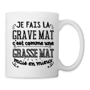 GRAVE MAT - Mug blanc - blanc - Droite