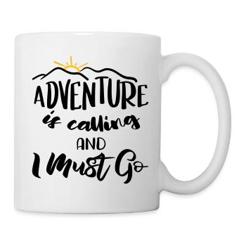 Adventure is calling and I must go - Fernweh Motif - Mug blanc - blanc - Droite