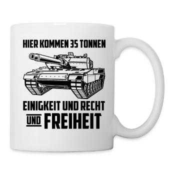 Panzerfahrer Deutsche Raubkatzen Panzer - Tasse - Weiß - Rechts