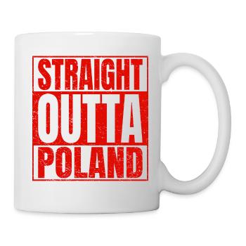 STRAIGHT OUTTA POLAND polonais Patrie fière Pologne - Mug blanc - blanc - Droite