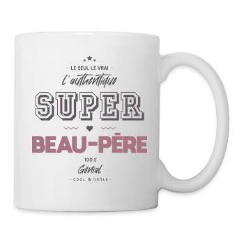 L authentique super beau père - Mug blanc - blanc - Droite