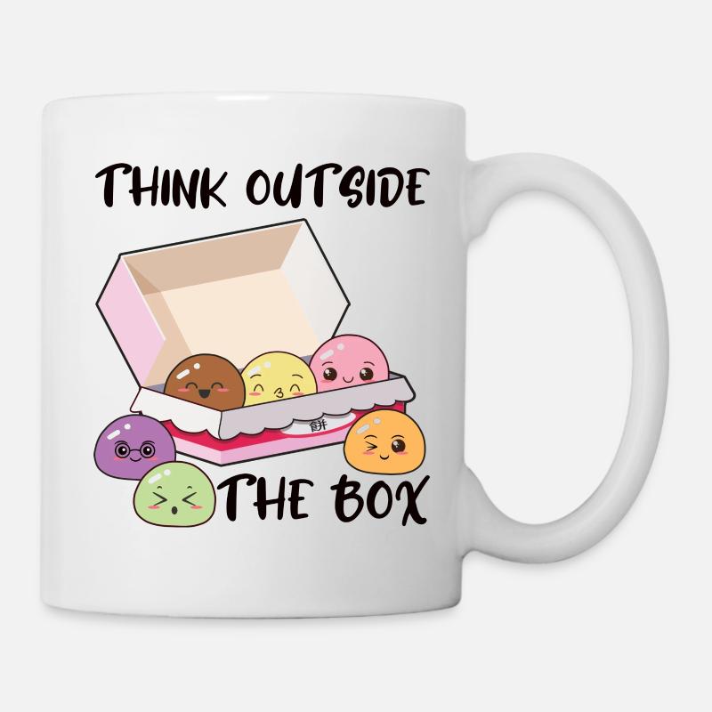 Mochi Kawaii außerhalb Box denken Geschenk - Tasse - Weiß