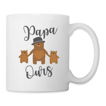 papa ours - Mug blanc - blanc - Droite