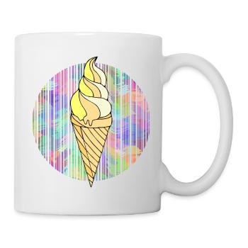 Eis - Tasse - Weiß - Rechts