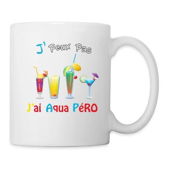 J'peux pas j'ai aqua péro - Mug blanc - blanc - Droite