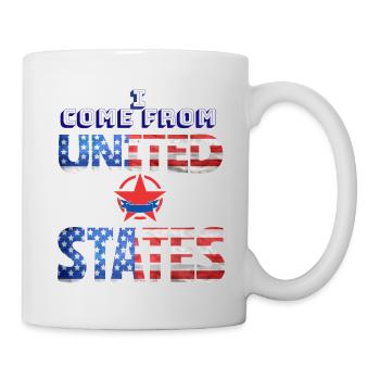 I come from United states - Tasse - Weiß - Rechts
