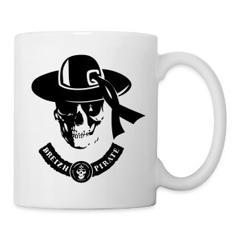 Todeskopf crane breizh Piratenband - Tasse - Weiß - Rechts