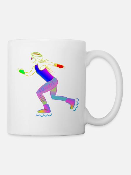 Roller Girl - Keep Rolling - Tasse - Weiß