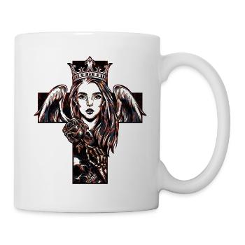 tattoo cross - Mug - white - Right