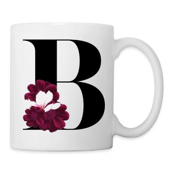 flowery letter B - Mug - white - Right